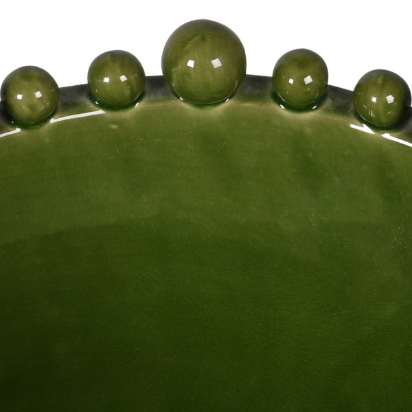 Green Bowl With Bobbled Edge
