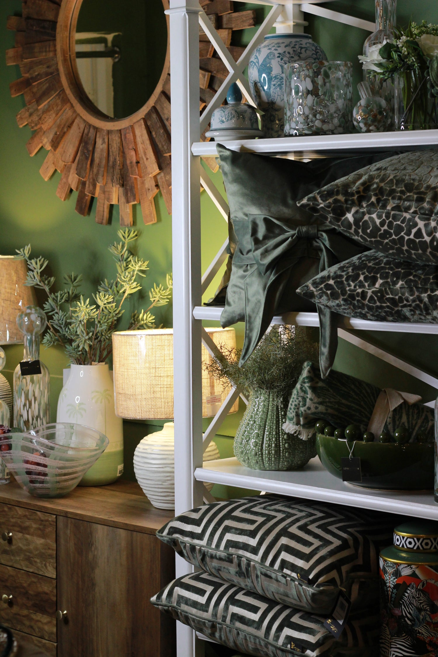 Interior of Leya Buster Interiors shop located in Brigg town marketplace