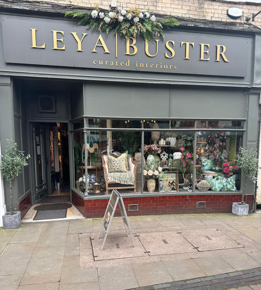 Leya Buster Interiors, independent interiors shop in Brigg with curated home decor, faux flowers, lighting and home fragrance