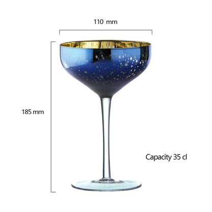 Galaxy Champagne Saucers styled view – Leya Buster Interiors