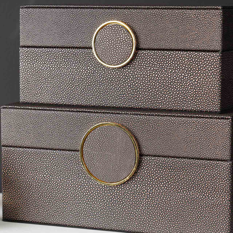 Copper Brown Jewellery Box Set