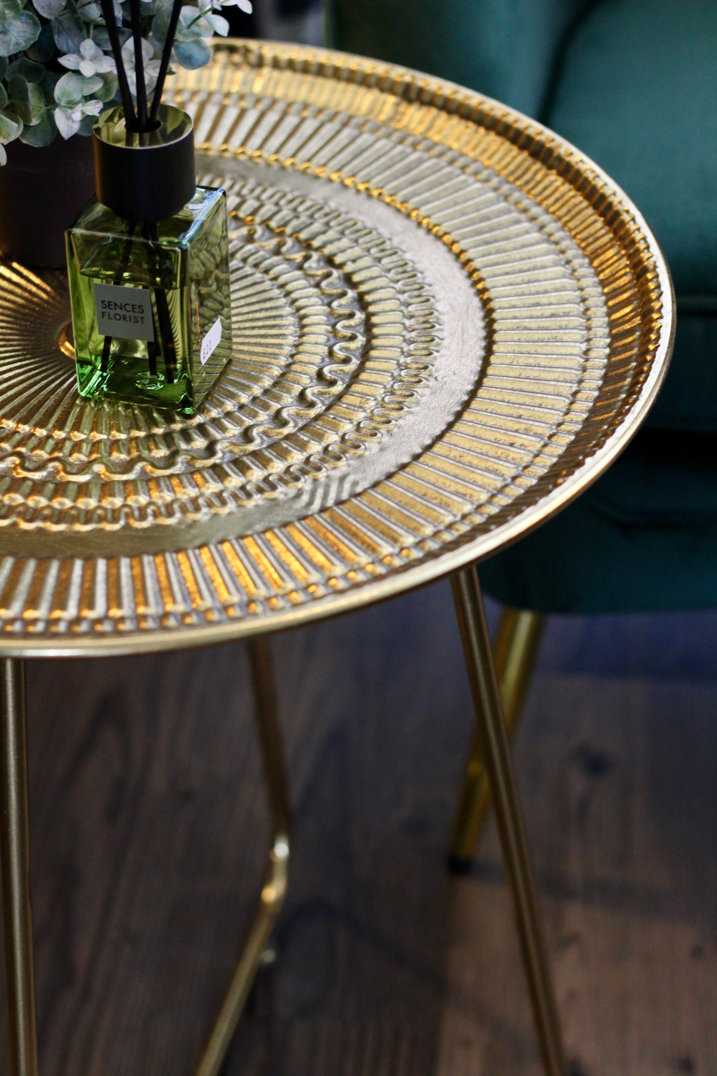 Antique Gold Round Table