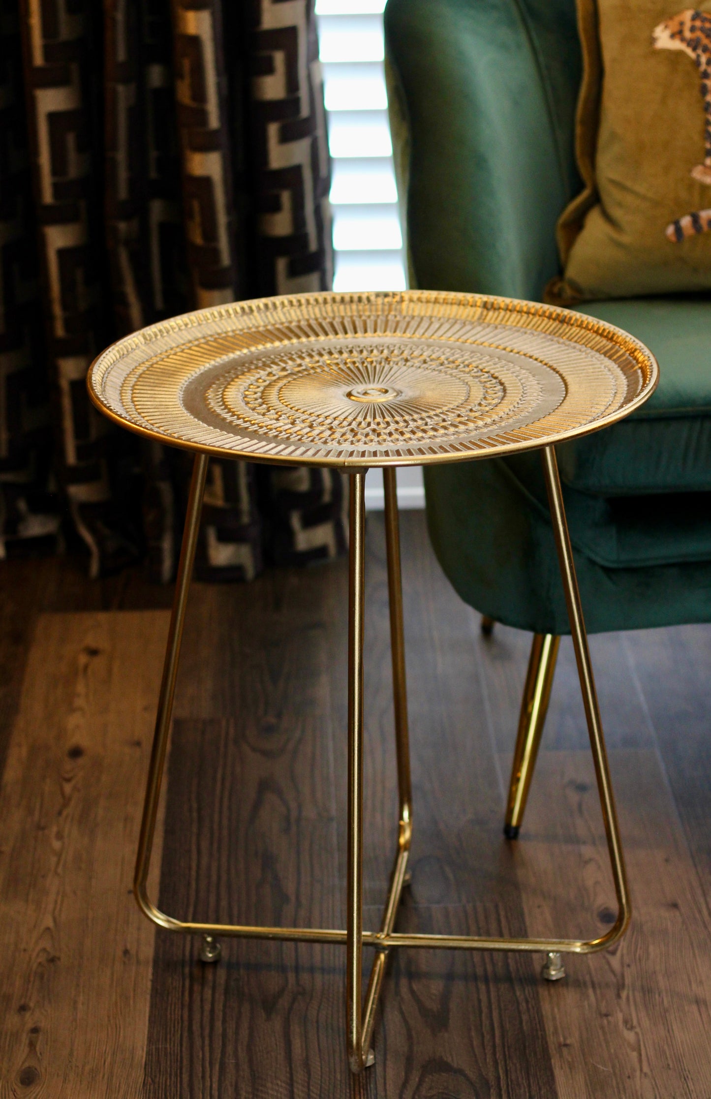 Antique Gold Round Table