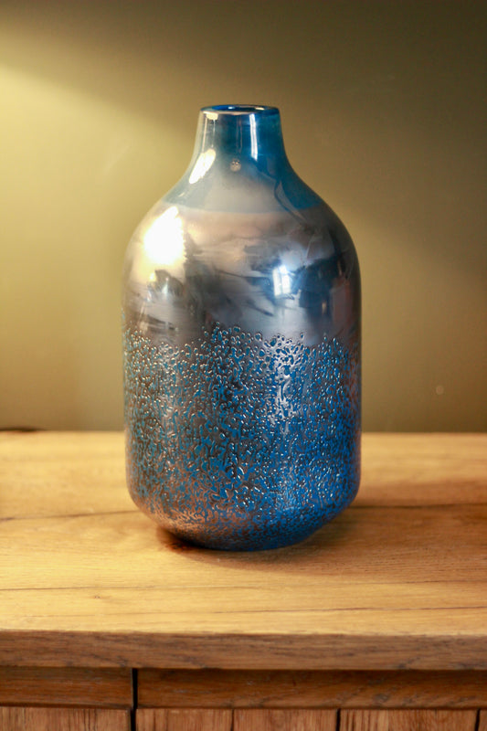 Dark Blue Handmade Vase – decorative vase at Leya Buster Interiors