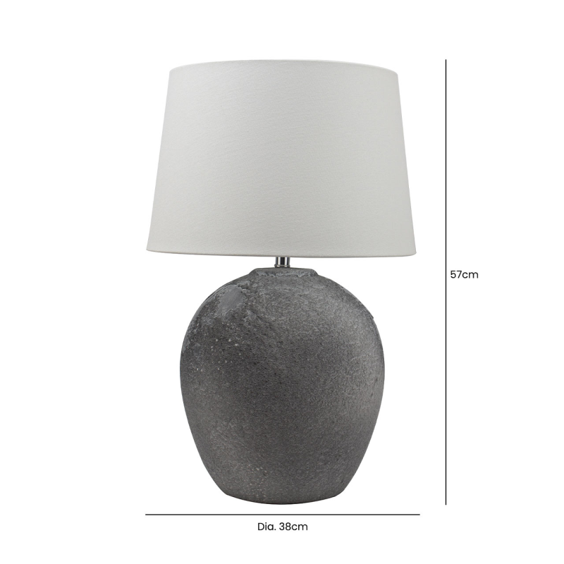 Grey Stone Finished Lamp