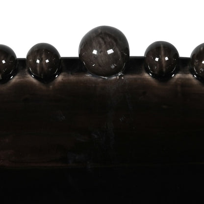 Black Oval Bowl With Bobbled Edge styled view – Leya Buster Interiors