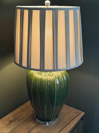 Astrid Green Table Lamp detail – Leya Buster Interiors
