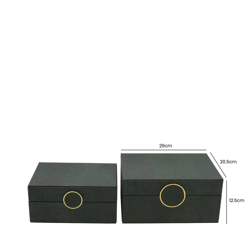 Green & Gold Jewellery Box Set