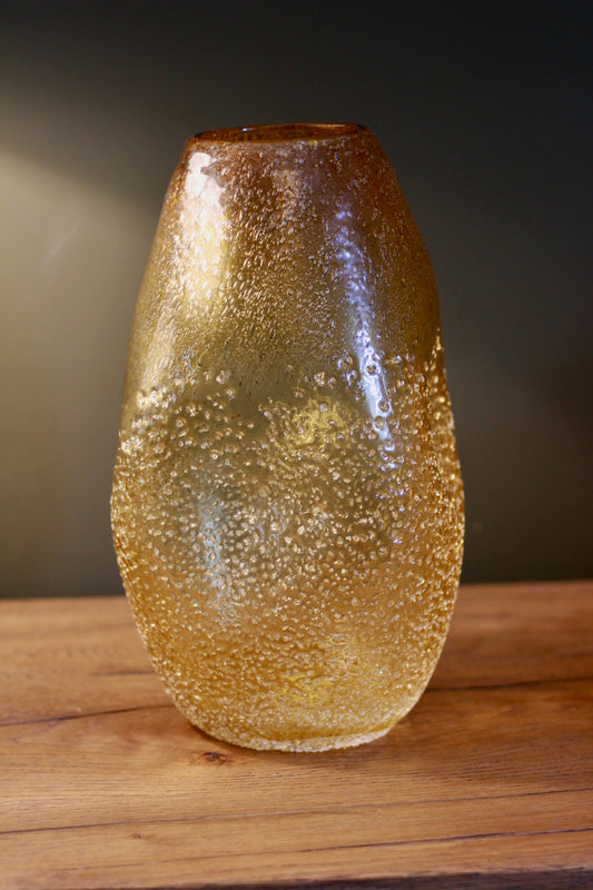 Ochre Handmade Glass Vase – decorative vase at Leya Buster Interiors