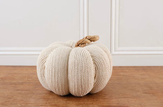 Cream Cotton Rope Pumpkin