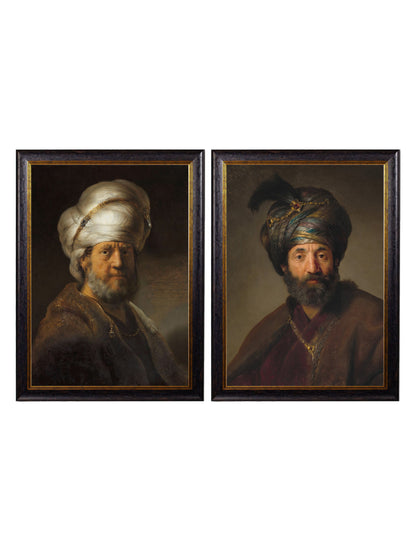 c.17th Century Rembrandt's Oriental Gentlemen detail – Leya Buster Interiors