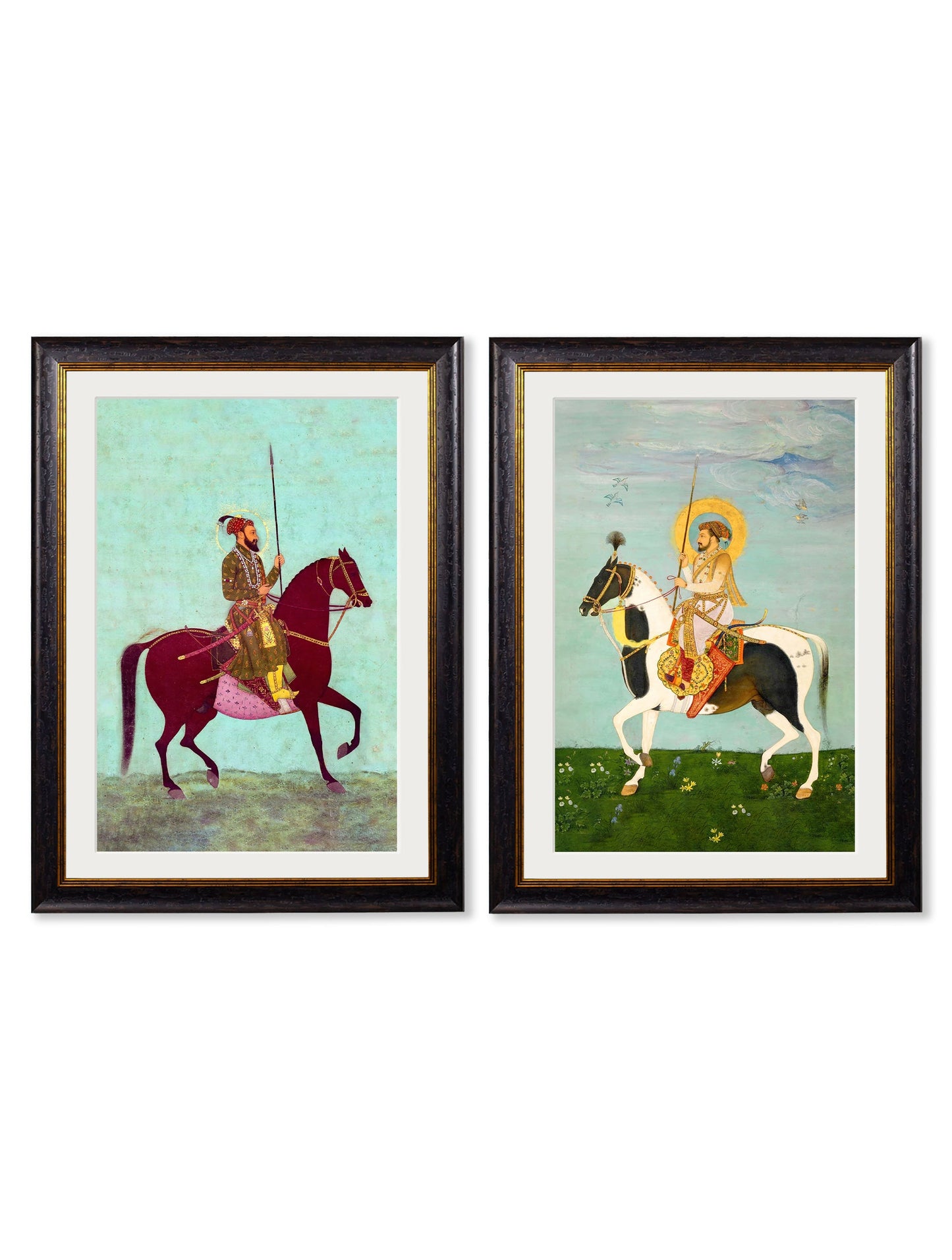 Mughals Horsemen – Oxford Frame styled view – Leya Buster Interiors