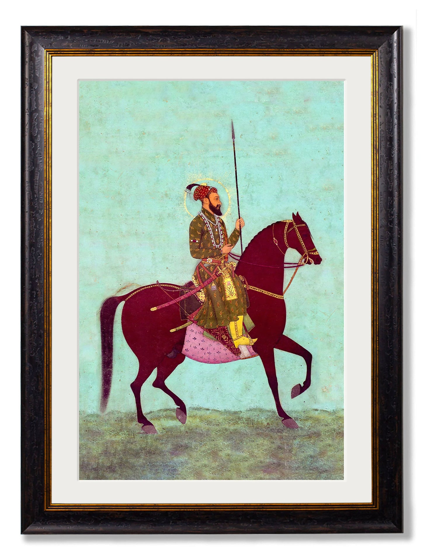 Mughals Horsemen – Oxford Frame styled view – Leya Buster Interiors