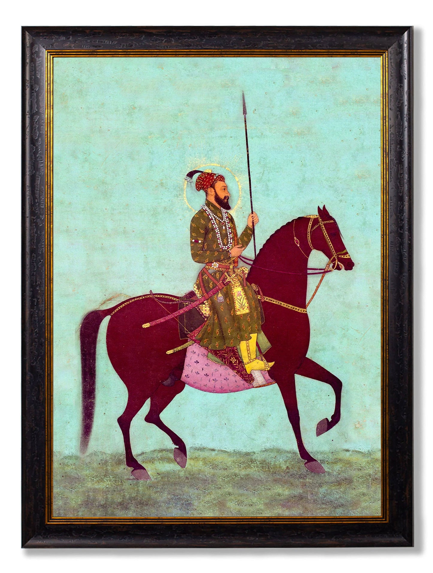 Mughals Horsemen – Oxford Frame styled view – Leya Buster Interiors