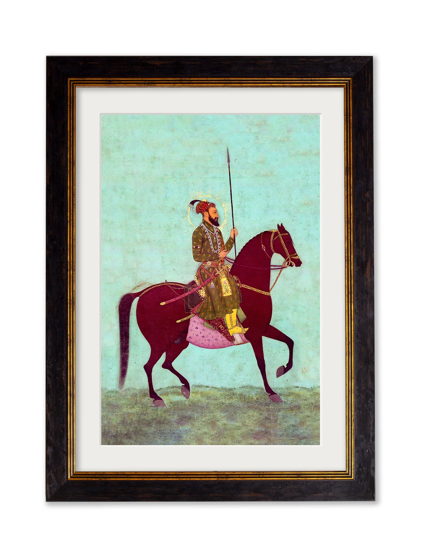 Mughals Horsemen – Oxford Frame styled view – Leya Buster Interiors