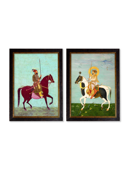 Mughals Horsemen – Oxford Frame styled view – Leya Buster Interiors