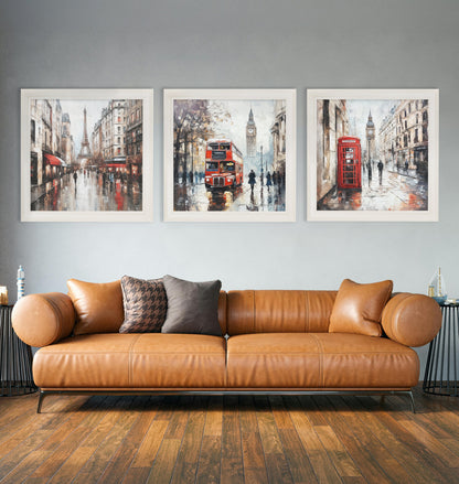 Paris Eiffel Tower – Cream Hurstwood Square Frame styled view – Leya Buster Interiors