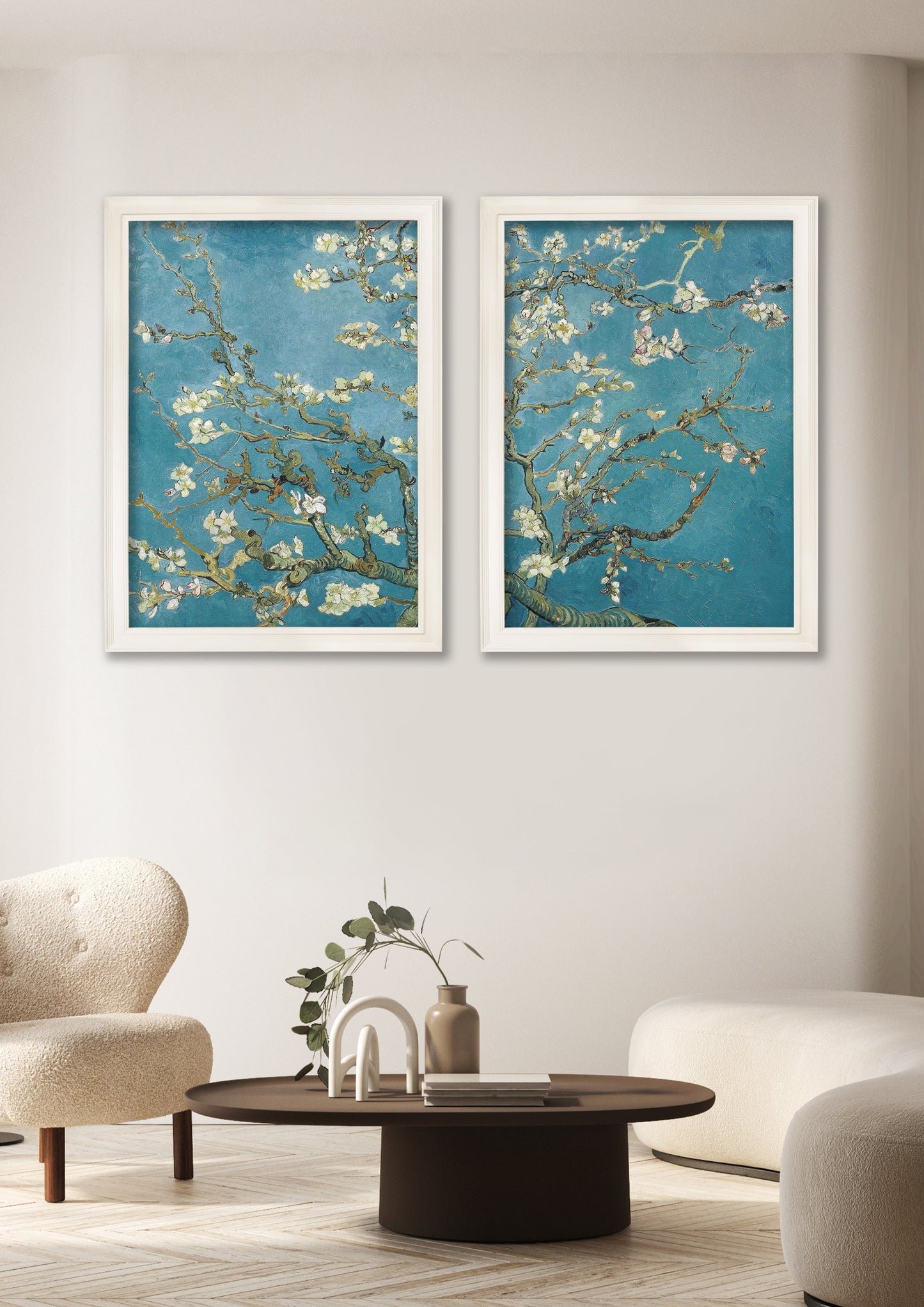 Almond Blossom – Vincent Van Gogh Set of 2 Prints – framed wall art at Leya Buster Interiors