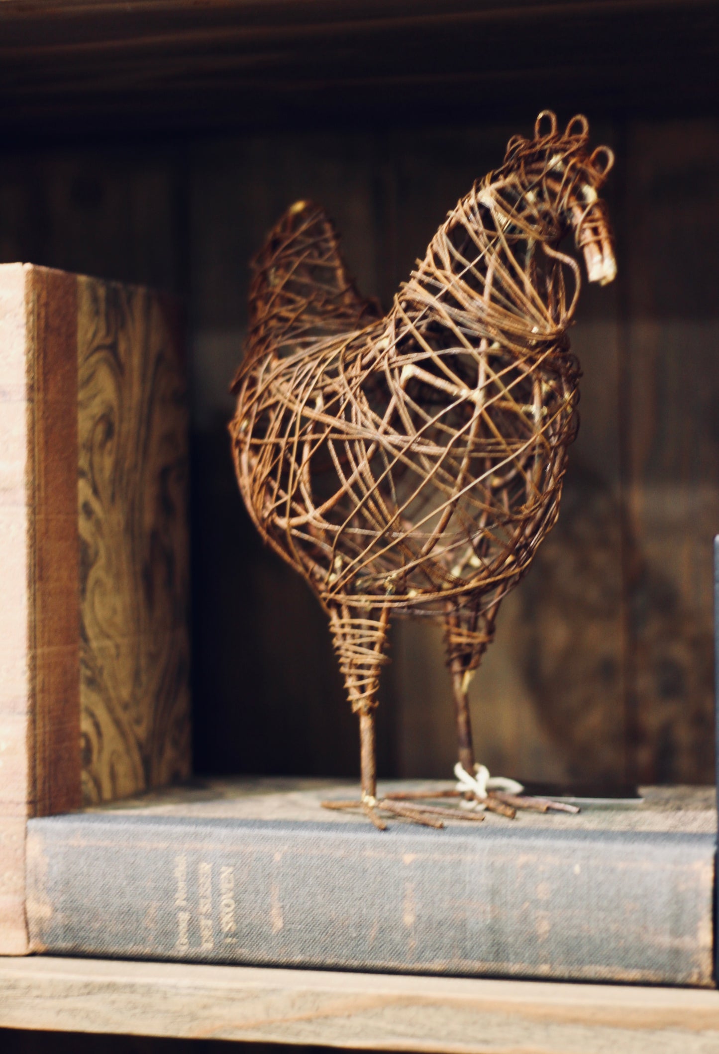 Rustic Decorative Wire Hen