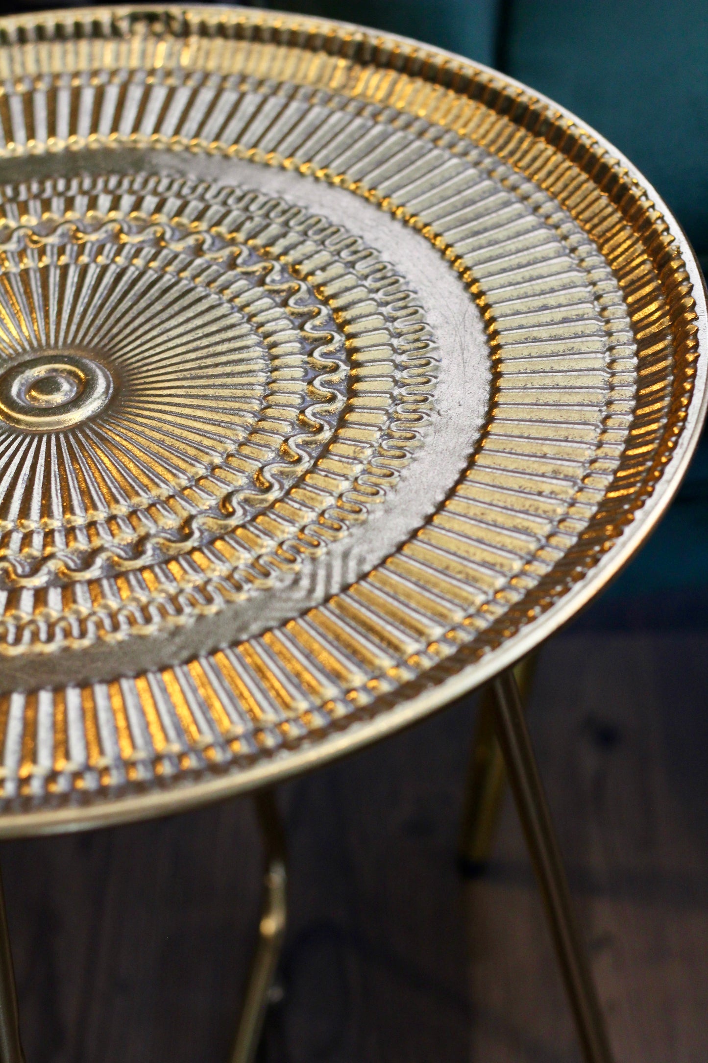 Antique Gold Round Table