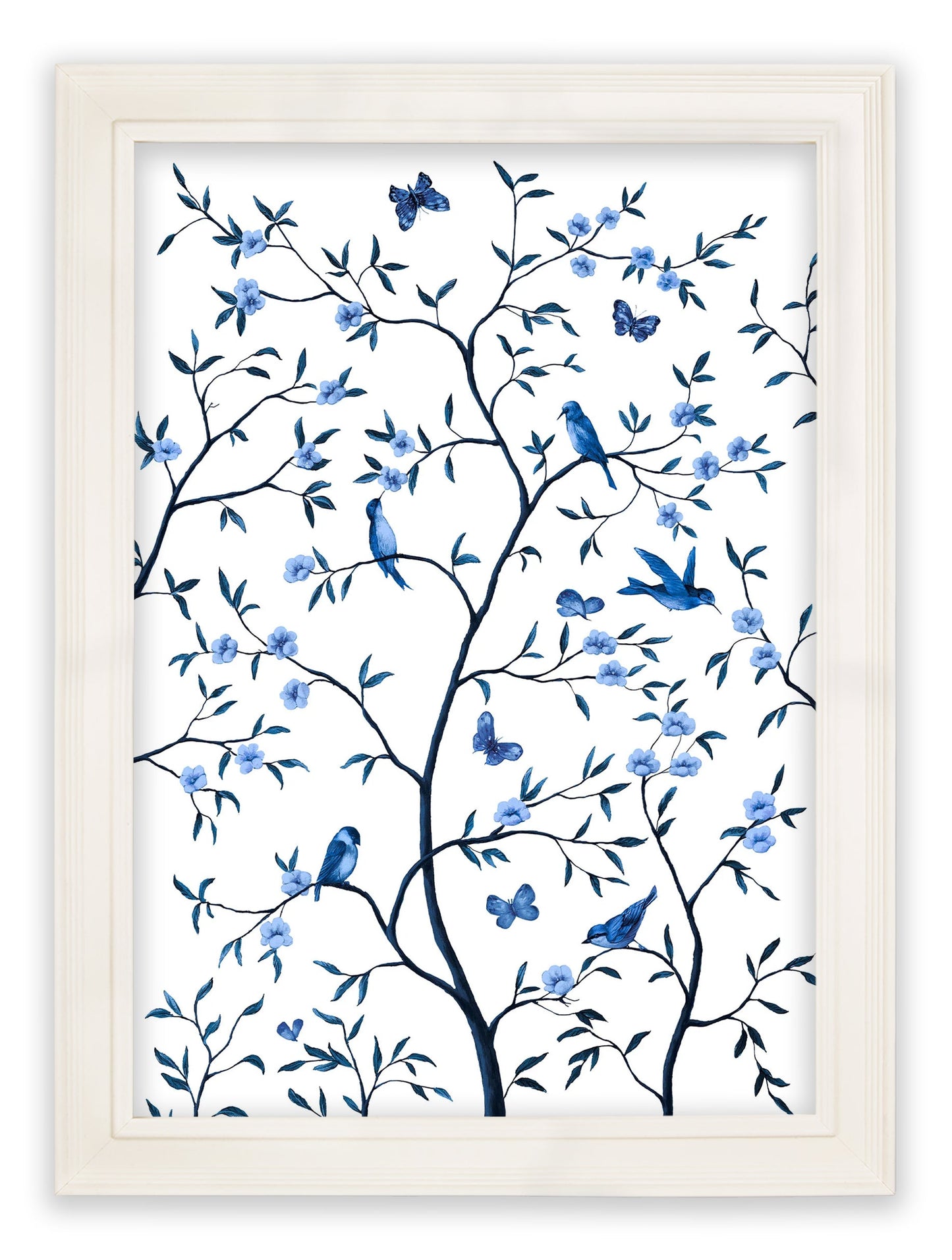 Tree of Life Blue & White Set of 2 styled view – Leya Buster Interiors