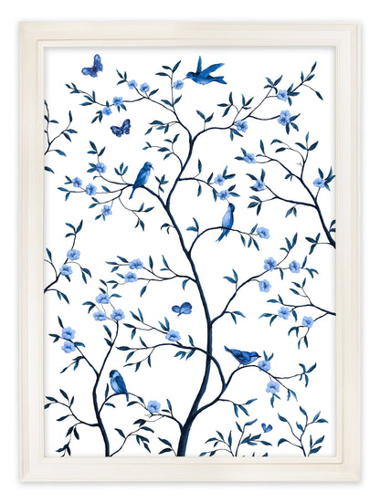 Tree of Life Blue & White Set of 2 styled view – Leya Buster Interiors