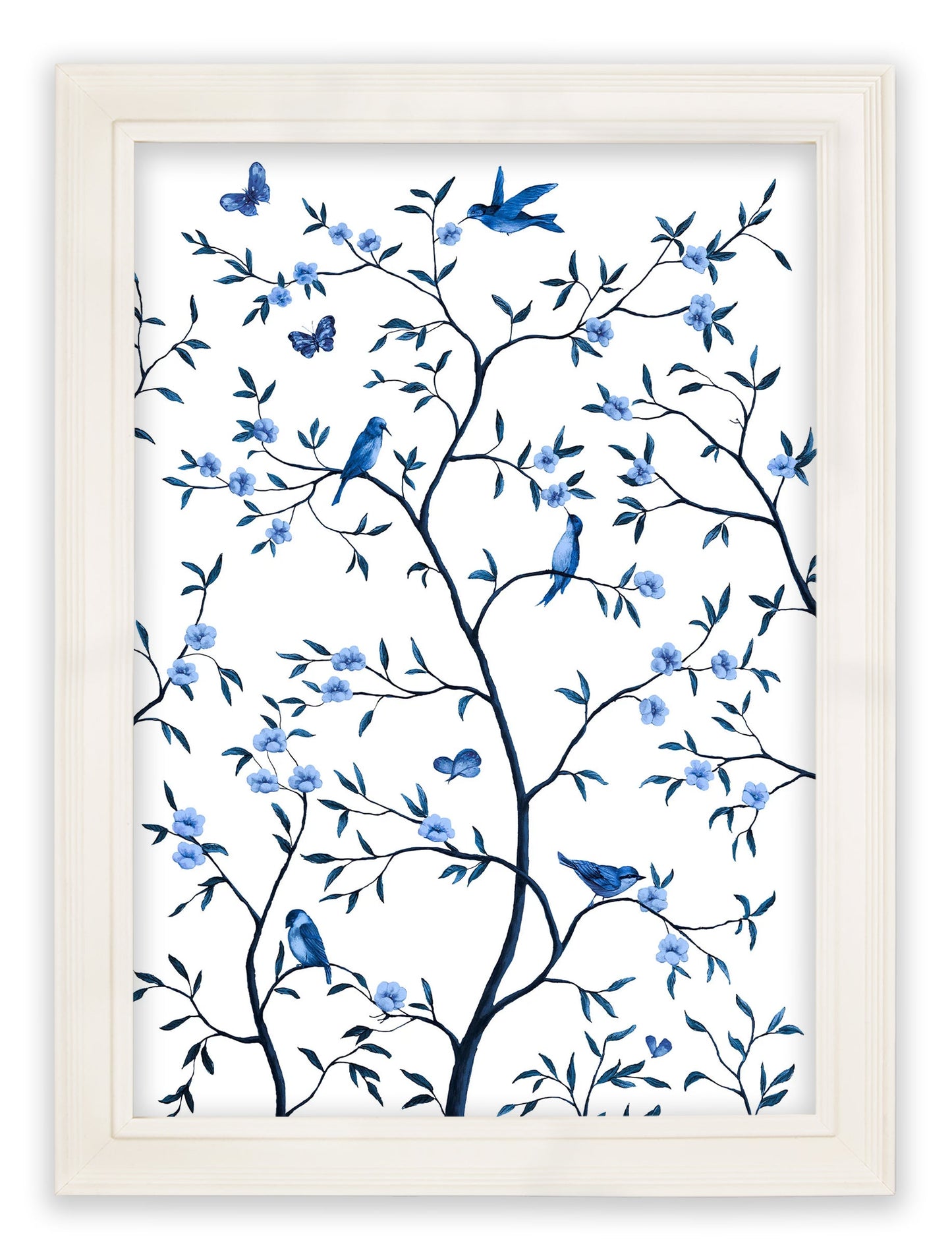 Tree of Life Blue & White Set of 2 styled view – Leya Buster Interiors