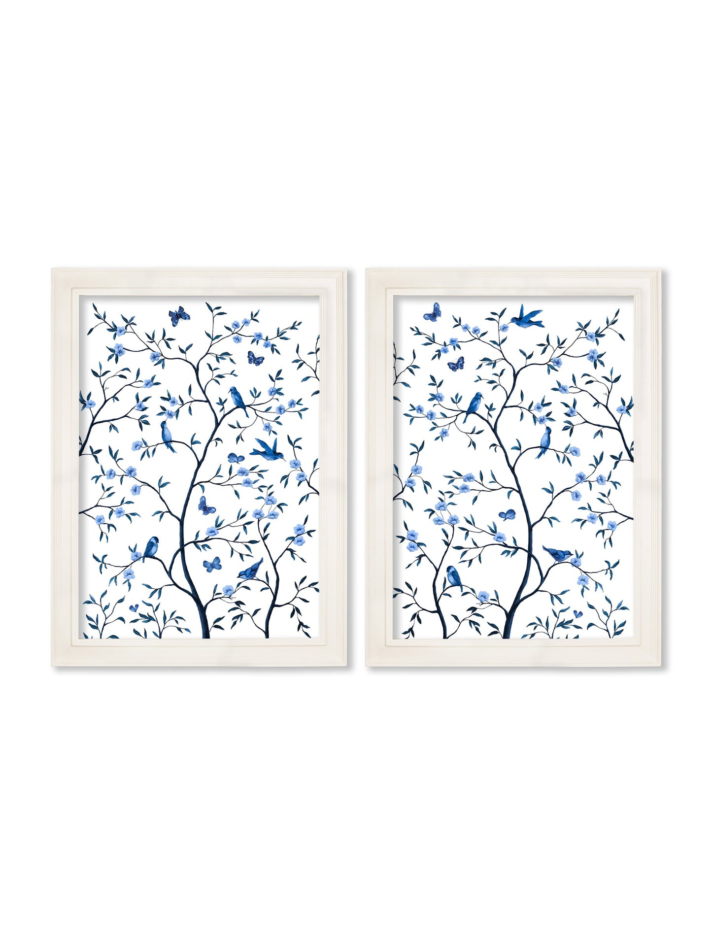 Tree of Life Blue & White Set of 2 styled view – Leya Buster Interiors