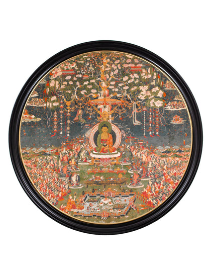 c.1700 Buddha of the Western Pure Land – Round styled view – Leya Buster Interiors