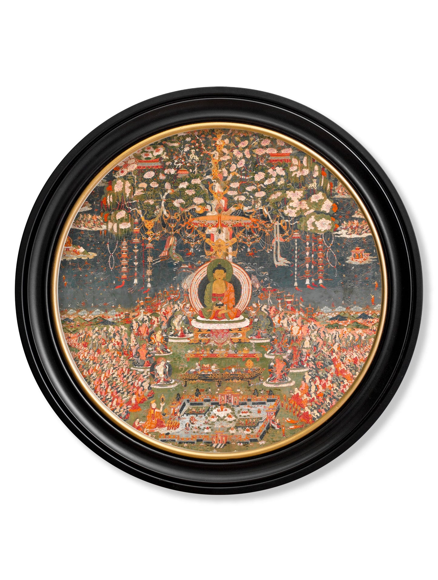 c.1700 Buddha of the Western Pure Land – Round detail – Leya Buster Interiors