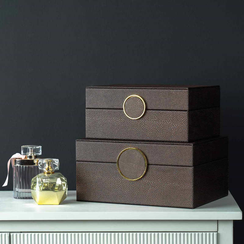 Copper Brown Jewellery Box Set