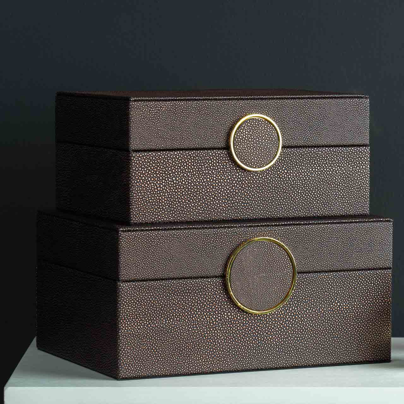 Copper Brown Jewellery Box Set