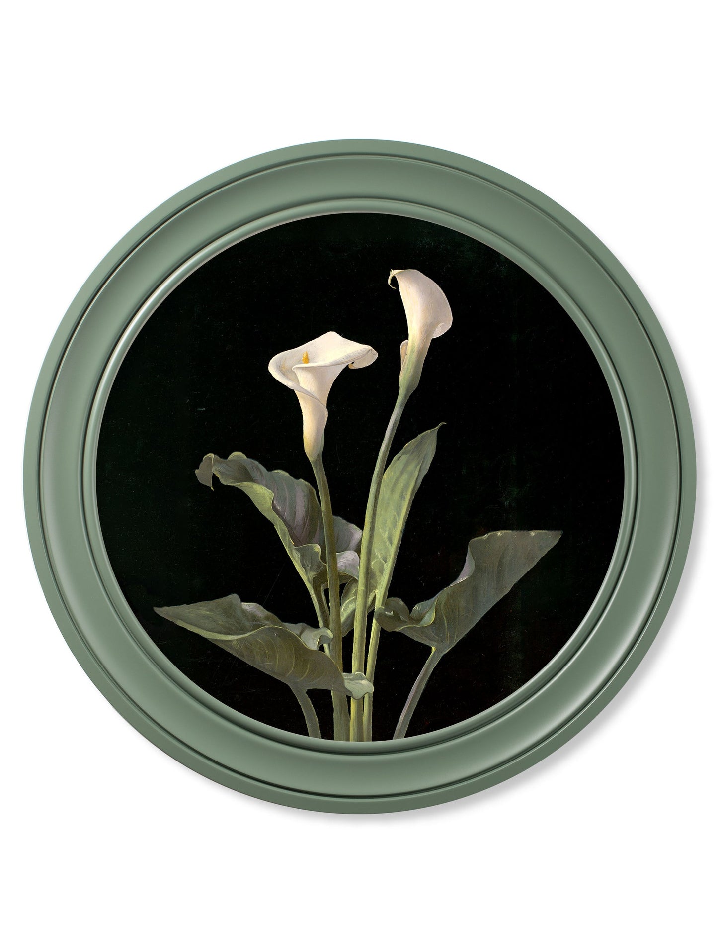 c.1874 George Cochran Lambdin Lillys – Round Frame Green styled view – Leya Buster Interiors