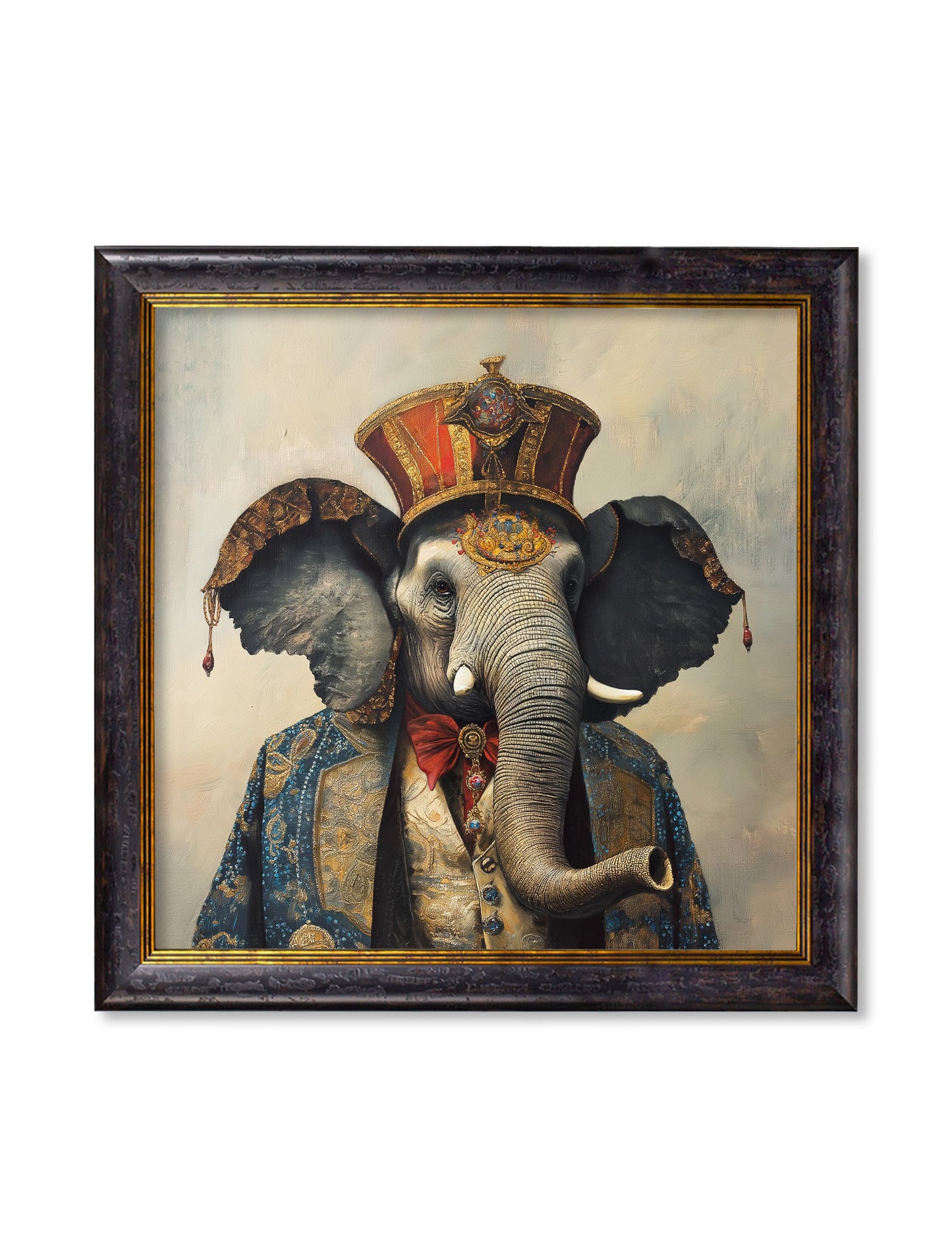 The Great Elephanto - Circus Elephant Oxford Square Frame