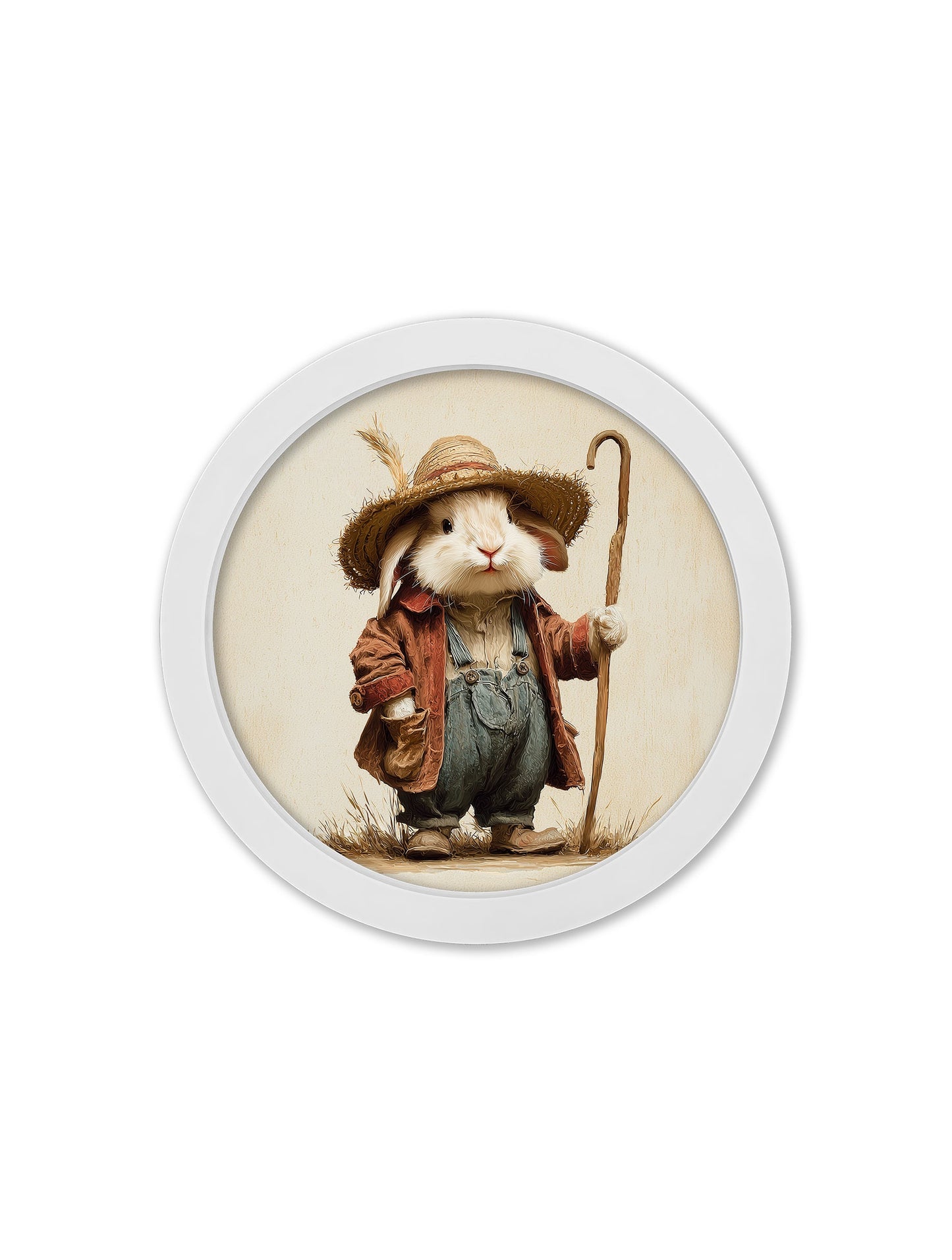 The Little Farmers - 30cm White Round Box Frame