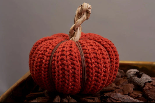 Burnt Orange Wool Pumpkin