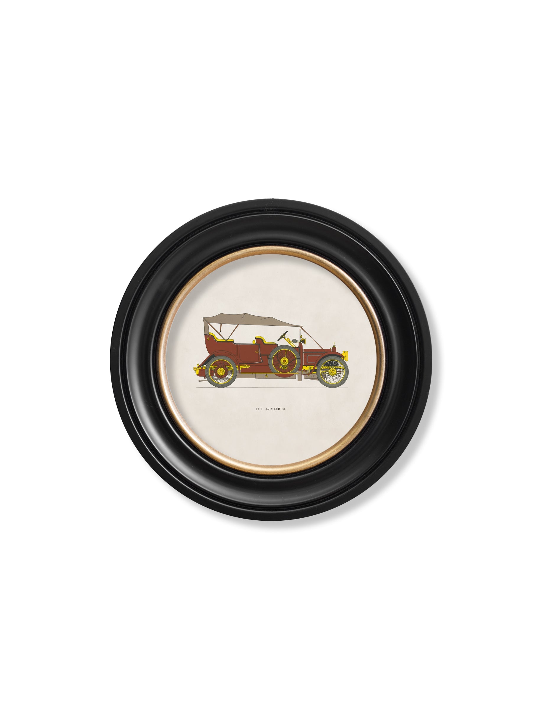 1910 DAIMLER 38 in Round Frame styled view – Leya Buster Interiors