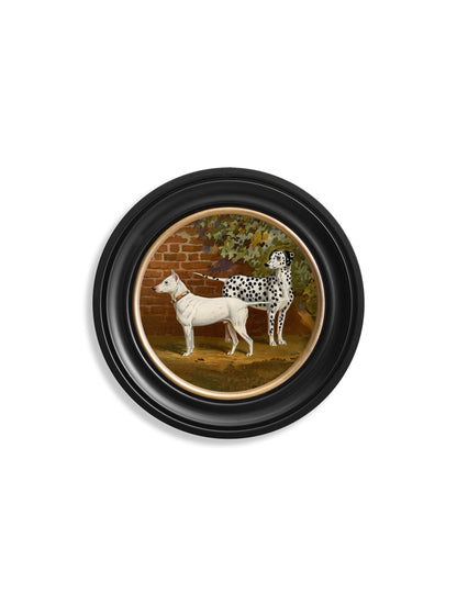 c.1881 Dogs – Round Frame styled view – Leya Buster Interiors