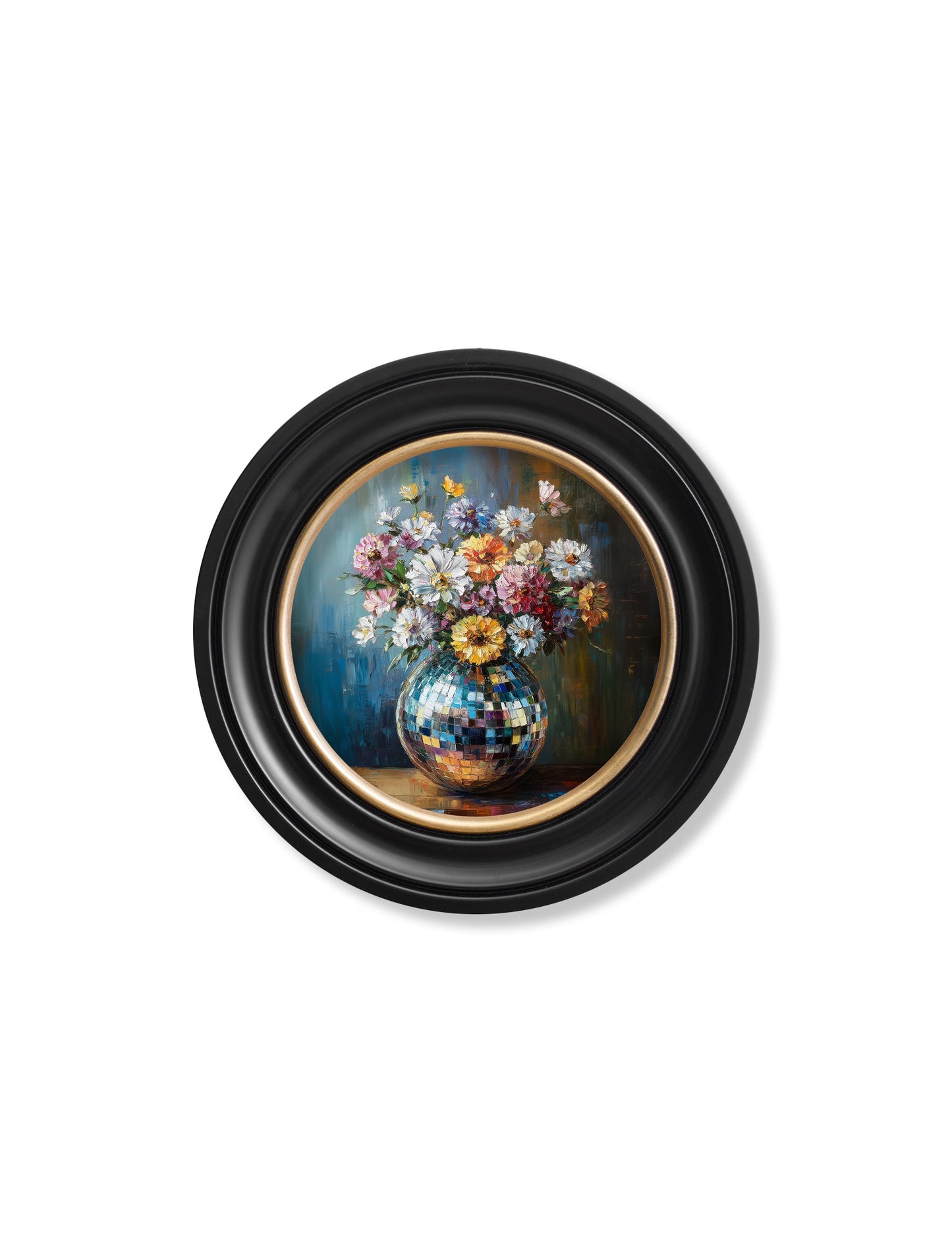 Disco Wildflowers - Oxford Round Frame
