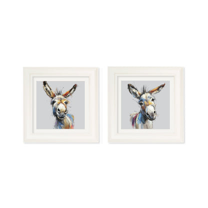 Donkey Jack & Jennet Cosy Sketch – Cream Hurstwood Square Frame styled view – Leya Buster Interiors
