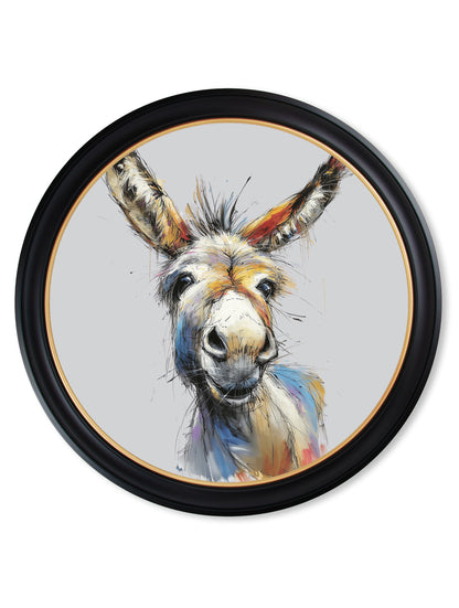 Donkey Jack & Jennet Cosy Sketch – Oxford Round Frame styled view – Leya Buster Interiors