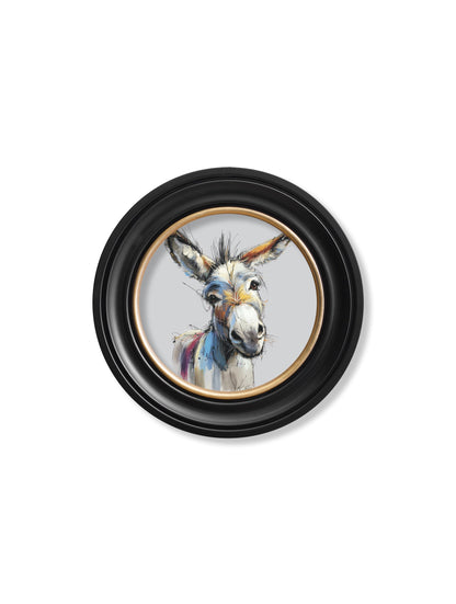 Donkey Jack & Jennet Cosy Sketch – Oxford Round Frame styled view – Leya Buster Interiors