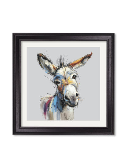 Donkey Jack & Jennet Cosy Sketch – Black Hurstwood Square Frame styled view – Leya Buster Interiors