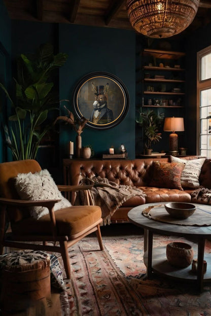 Earl of Assbury – Gentleman Donkey Oxford Round Frame – fine home fragrance at Leya Buster Interiors
