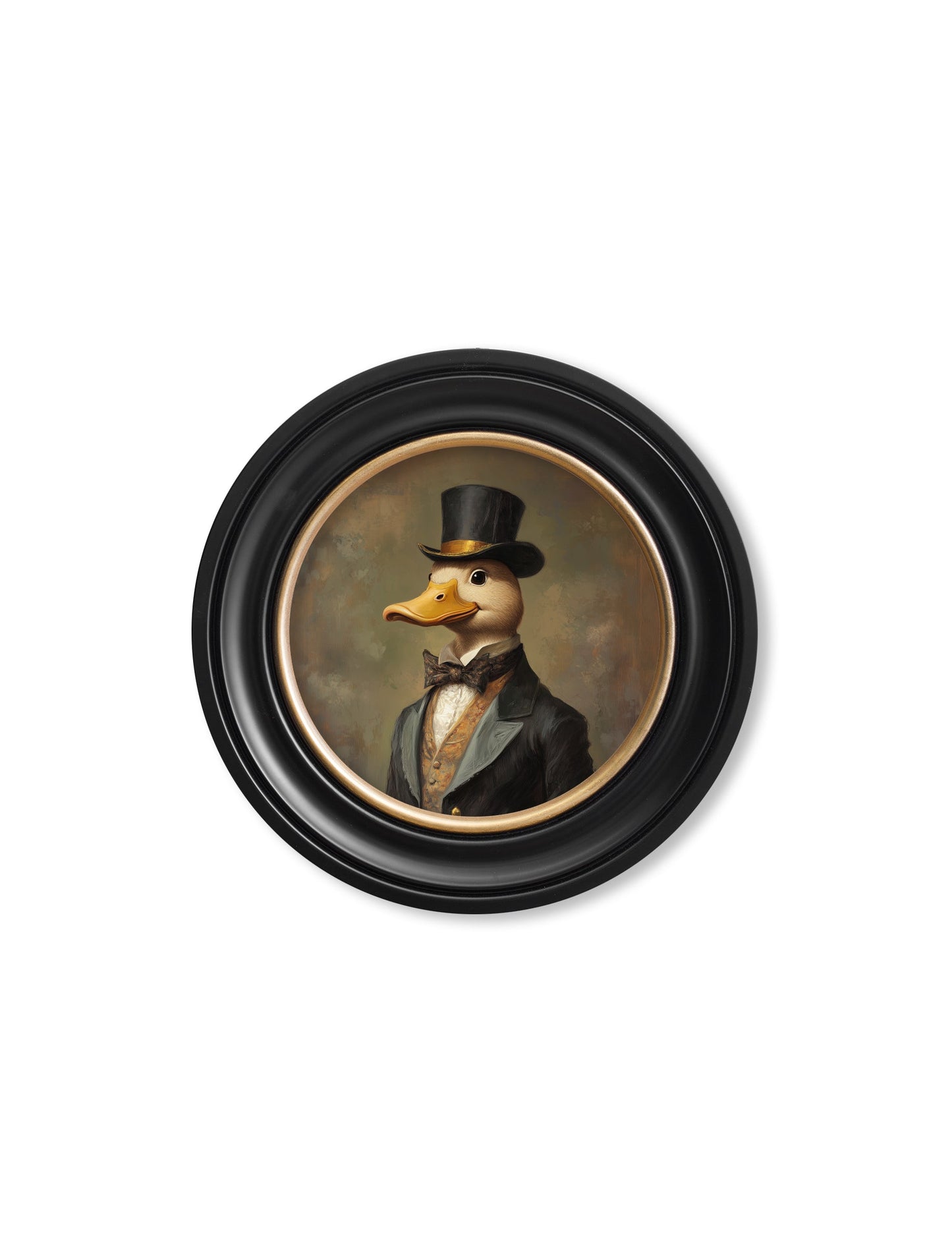 Captain Quackmore – Gentleman Duck Oxford Round Frame styled view – Leya Buster Interiors