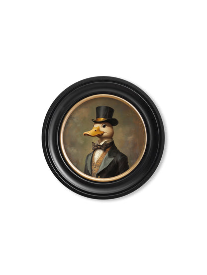 Captain Quackmore – Gentleman Duck Oxford Round Frame styled view – Leya Buster Interiors