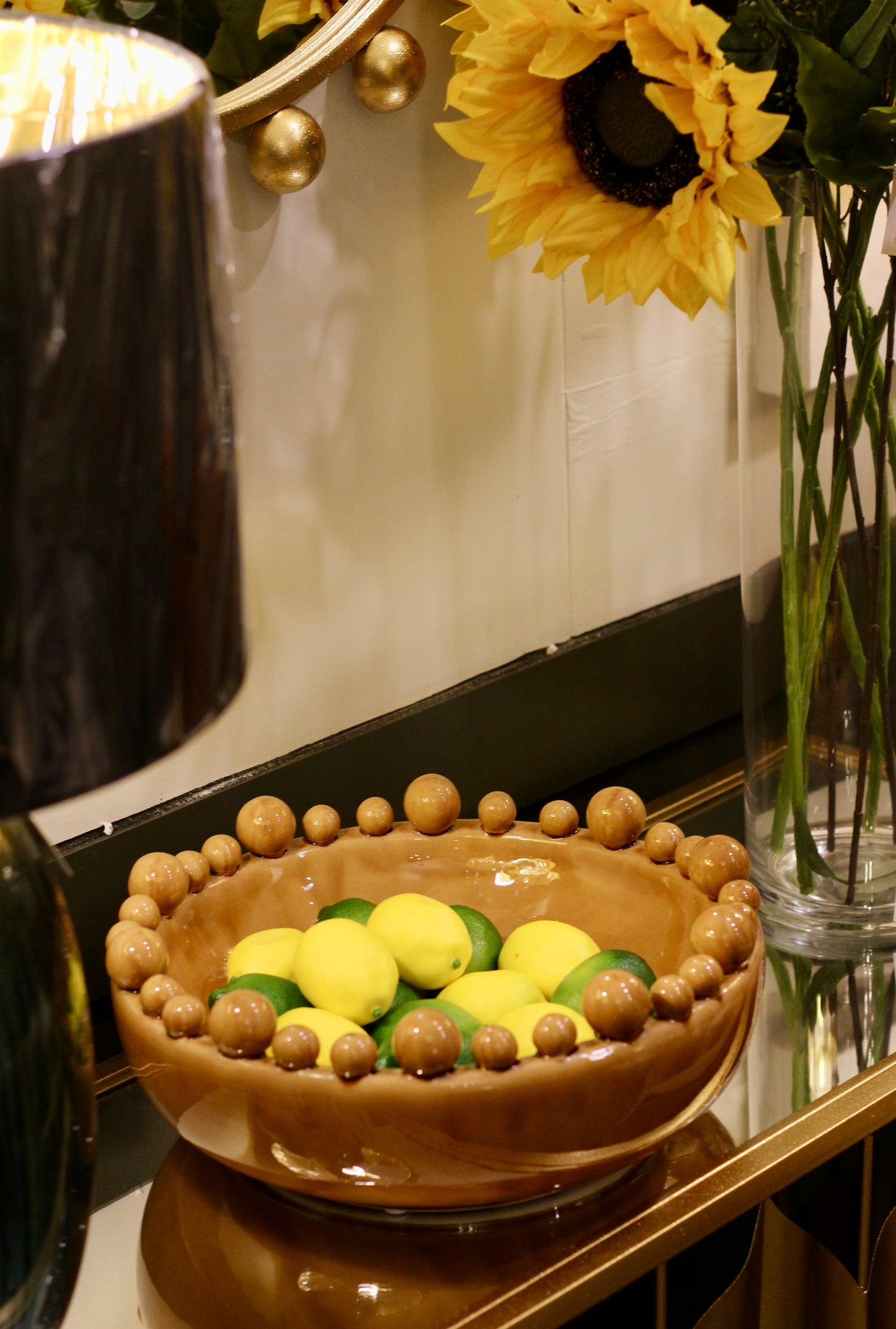 Mustard Bowl With Bobble Edge