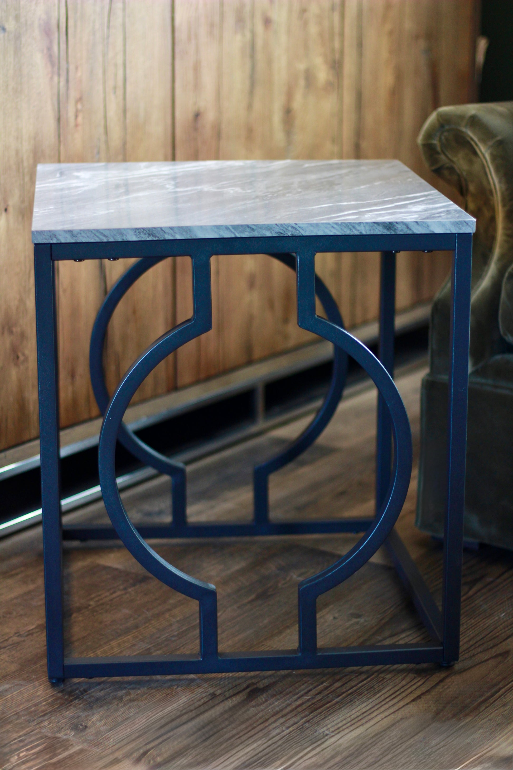 Black & Grey Marble Style Table detail – Leya Buster Interiors