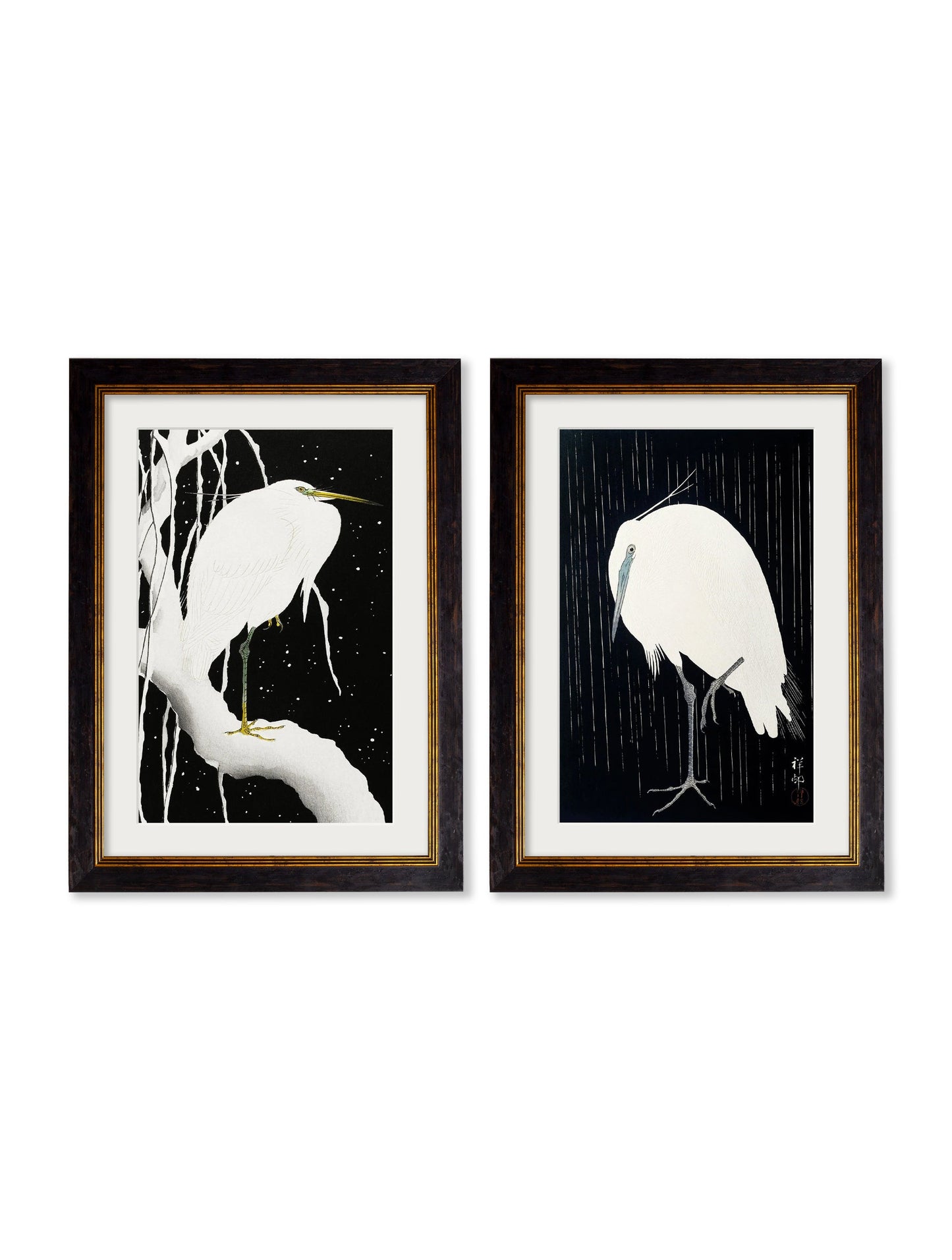 c.1910 Egrets – Ohara Koson styled view – Leya Buster Interiors