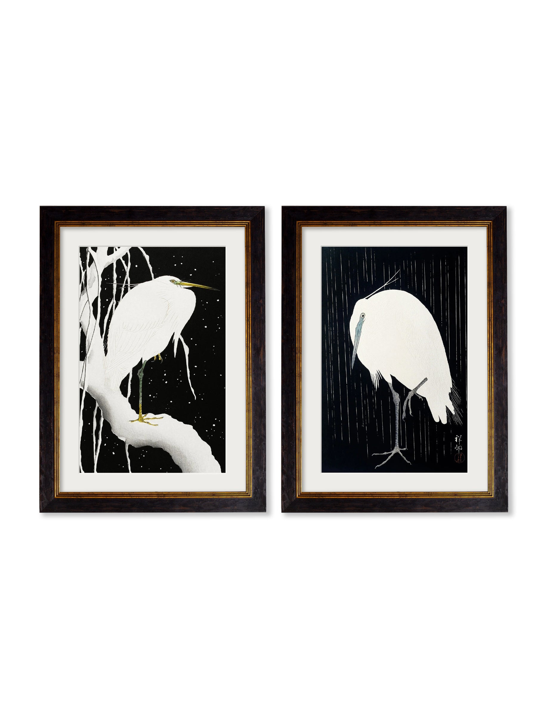 c.1910 Egrets – Ohara Koson styled view – Leya Buster Interiors
